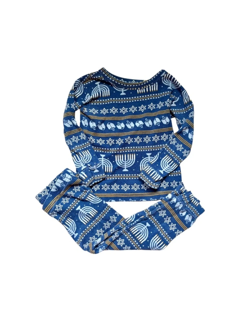 Gap Kids 18-24M Hanukkah Menorah Dreidel Organic Cotton Pajama Set